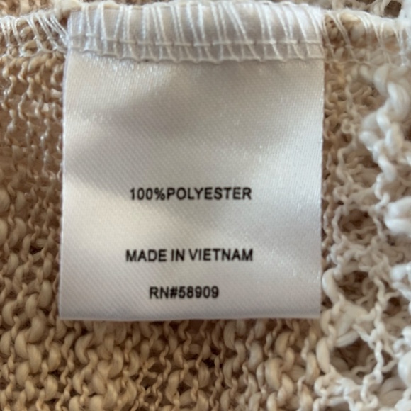 Retro Threads Women's SZ XL Tan Cream 100% Polyester Cardigan - Picture 12 of 13